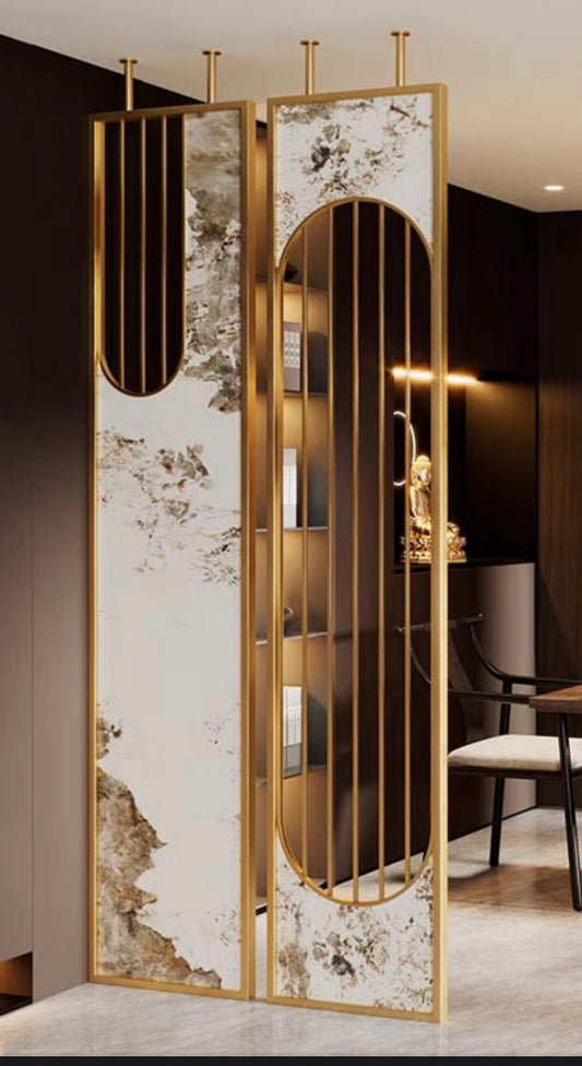 Wall Divider - White Marble Look